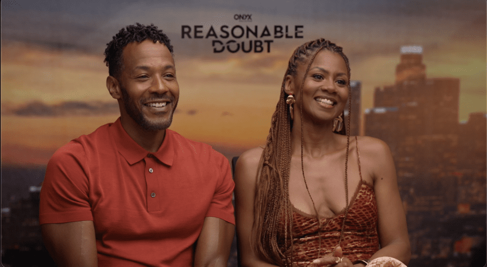 "Reasonable Doubt" stars Emayatzy Corinealdi (Jax) and McKinley Freeman (Lewis)